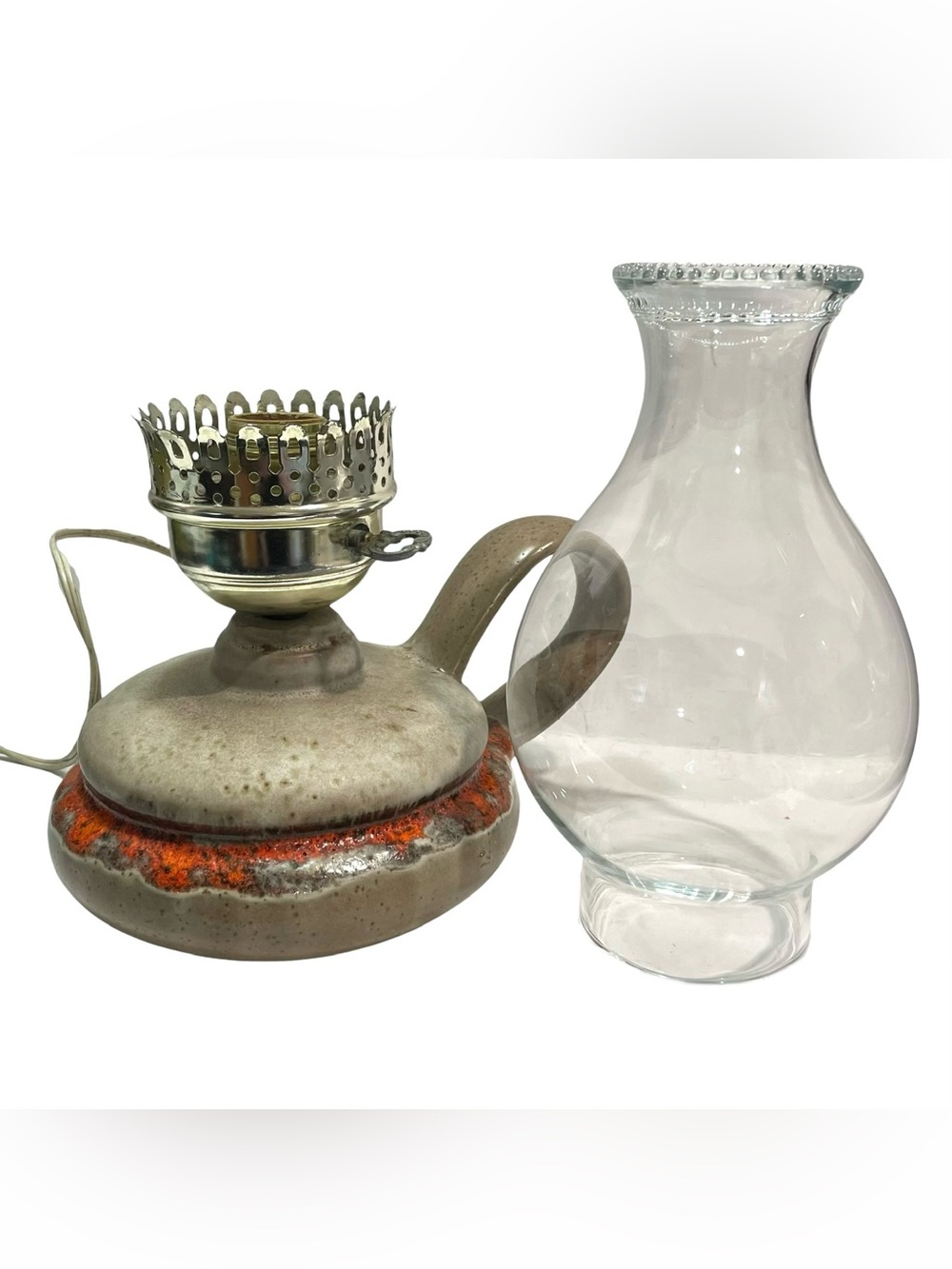 Vintage 1970s Laurentian Electric Lamp Made in Quebec, Canada - Lava Drip Glaze - Picture 5 of 13